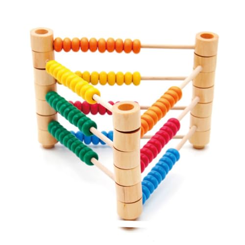 PartyKindom 1Stück Holz Rechenrahmen Abnehmbares Lernspielzeug für Montessori Mathematik Bildungswerkzeug für Schüler und für Kleine Bunt und Kreativ von PartyKindom