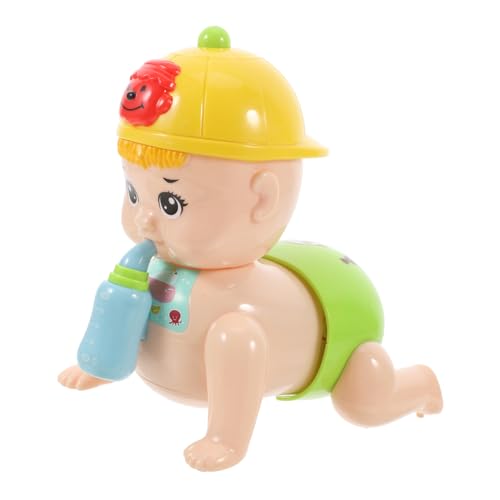 PartyKindom 1Stück Kriechende Elektrische Babypuppe mit Musik und Lichtern Interaktives für Kleinkinder Fördert die Motorischen Fähigkeiten ohne Batterie Gelb PartyKindom 1Stück Kriechende Elektrische Babypuppe mit Musik und Lichtern Interaktives für Kleinkinder Fördert die Motorischen Fähigkeiten ohne Batterie Gelb von PartyKindom