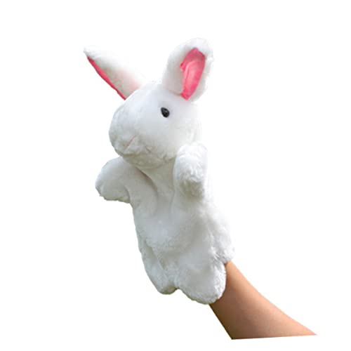 PartyKindom 1Stück Kuschelige Handpuppe aus Plüsch Weißer Kaninchen für Geschichtenerzählen und Rollenspiele für Eltern Fördert Fantasie und Kommunikation PartyKindom 1Stück Kuschelige Handpuppe aus Plüsch Weißer Kaninchen für Geschichtenerzählen und Rollenspiele für Eltern Fördert Fantasie und Kommunikation von PartyKindom