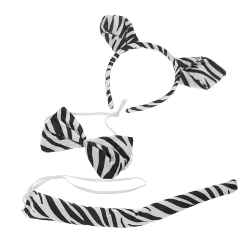 PartyKindom 1satz Zebra Cosplay Kostüm Mit Ohren Haarreif Und Fliege Für Karneval Halloween Und Themenpartys Niedliche Tierkostüm-accessoires PartyKindom 1satz Zebra Cosplay Kostüm Mit Ohren Haarreif Und Fliege Für Karneval Halloween Und Themenpartys Niedliche Tierkostüm-accessoires von PartyKindom