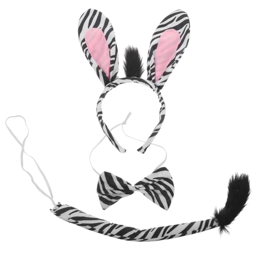 PartyKindom 1satz Zebra Kostümset Für Erwachsene Teiliges Set Mit Haarreif Fliege Und Für Cosplay Halloween Und Geburtstagsfeiern von PartyKindom