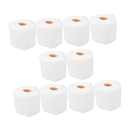 PartyKindom 2 Miniaturspielzeug Handtücher Puppe Schlüssel Realistisch Szene Miniatur-Badezimmer-Requisite Simulation Vorgeben Layout Stütze Miniaturornament Weiß Papier von PartyKindom