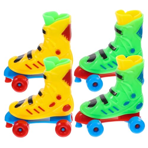 PartyKindom 2 Paar Bunte Fingerskate Rollschuhe Tragbare Leichte Fingertipp Roller Skates Realistische Miniatur Skateboard Modelle zur Druckentlastung und Fingerspielspaß Zufällige Farbe PartyKindom 2 Paar Bunte Fingerskate Rollschuhe Tragbare Leichte Fingertipp Roller Skates Realistische Miniatur Skateboard Modelle zur Druckentlastung und Fingerspielspaß Zufällige Farbe von PartyKindom