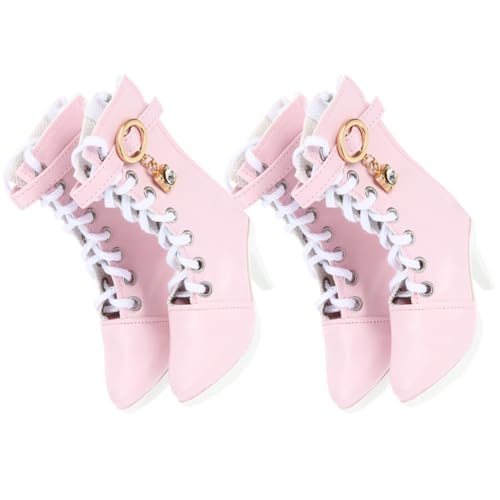 PartyKindom 2 Paare Hochhackige Puppenschuhe High Heel Stiefel für Puppen Süße Accessoires für Ankleiden von PartyKindom