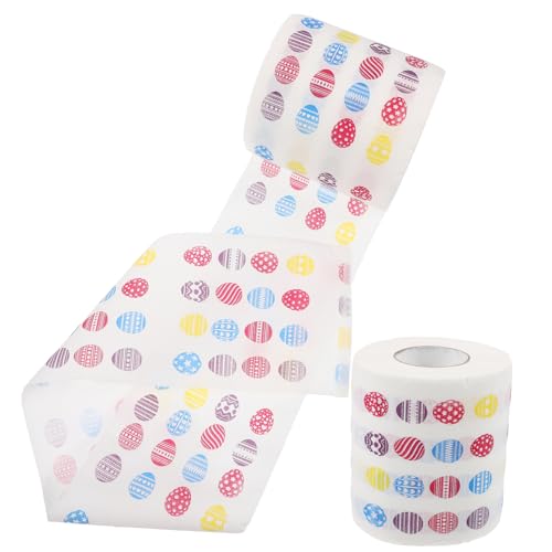 PartyKindom 2 Rollen Ostereidruckpapier Lustig Gewebe Toilettenpapier Bedruckte Badetücher Badezimmerzubehör Taschentuch Zellstoff PartyKindom 2 Rollen Ostereidruckpapier Lustig Gewebe Toilettenpapier Bedruckte Badetücher Badezimmerzubehör Taschentuch Zellstoff von PartyKindom
