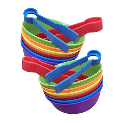 PartyKindom 2 Sätze Farbsortierspielzeug mit Schüsseln und Clips Pädagogisches Lernspielzeug für Kreativität und Vorstellungskraft Fördern für Kleinkinder und Unterwegs von PartyKindom
