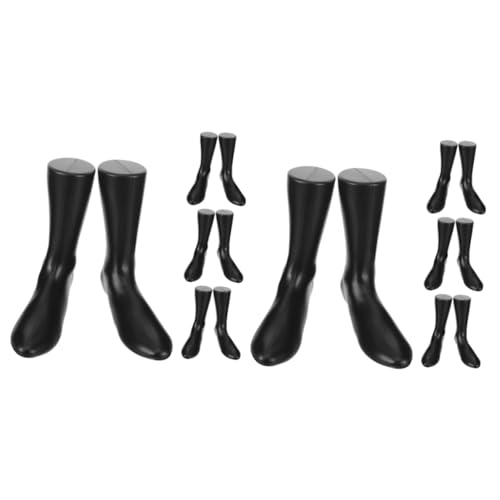 PartyKindom 2 Sätze Fußform-schuhspanner Fußmodell Knöchel Sockenschmuck Fußsocken Schaufensterpuppe Socken Herren Socken Fuß Schaufensterpuppe Mannequin-fußanzeige Plastik Black 4 Stück * 2 von PartyKindom