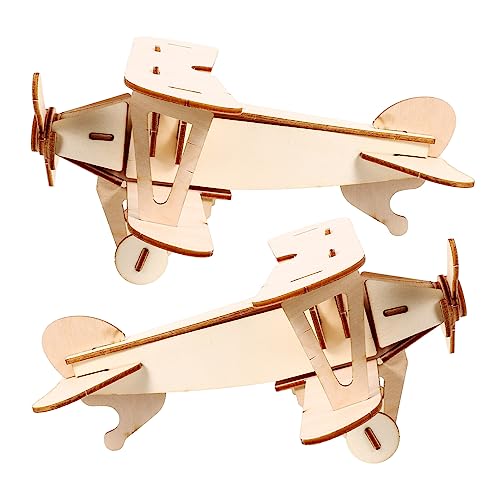 PartyKindom 2 Sätze Holzflugzeug Puzzle DIY Bausatz Lernspielzeug Holzmodell Flugzeug Bastelset für Jungen und Mädchen Sicher und Langlebig PartyKindom 2 Sätze Holzflugzeug Puzzle DIY Bausatz Lernspielzeug Holzmodell Flugzeug Bastelset für Jungen und Mädchen Sicher und Langlebig von PartyKindom