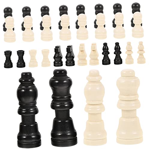 PartyKindom 2 Sätze Mini Holz Schachset Teiliges Set mit Großen Internationalen Schachfiguren für Schachbretter Leicht und Stabil für Spieleabende und Partys PartyKindom 2 Sätze Mini Holz Schachset Teiliges Set mit Großen Internationalen Schachfiguren für Schachbretter Leicht und Stabil für Spieleabende und Partys von PartyKindom