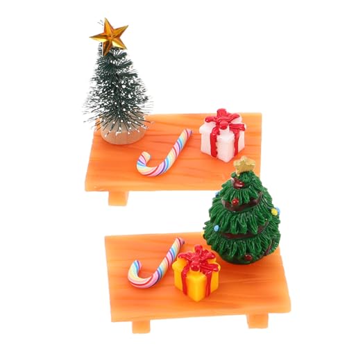 PartyKindom 2 Sätze Miniatur-weihnachtsdeko mit Candy Cane Geschenkbox Weihnachtsbaum und Bank Detailreiche Resin-Figuren für Puppenhaus DIY Festliche Mikro-Szene Kompakt und Langlebig PartyKindom 2 Sätze Miniatur-weihnachtsdeko mit Candy Cane Geschenkbox Weihnachtsbaum und Bank Detailreiche Resin-Figuren für Puppenhaus DIY Festliche Mikro-Szene Kompakt und Langlebig von PartyKindom