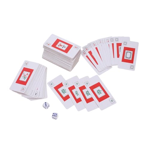 PartyKindom 2 Sätze Reise Mahjong Kartenspiel mit Karten und Würfeln Tragbare Chinesische Mahjong Karten für Outdoor Spiele für Freunde und Familie PartyKindom 2 Sätze Reise Mahjong Kartenspiel mit Karten und Würfeln Tragbare Chinesische Mahjong Karten für Outdoor Spiele für Freunde und Familie von PartyKindom
