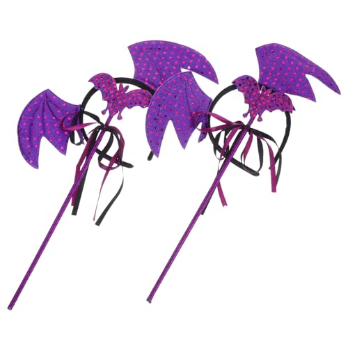PartyKindom 2 Satz Halloween Fledermaus Haarreif Gepolstert mit Fledermausohren Cosplay Party Zubehör für Damen Vielseitig Einsetzbar bei Familienfeiern Schulveranstaltungen und von PartyKindom
