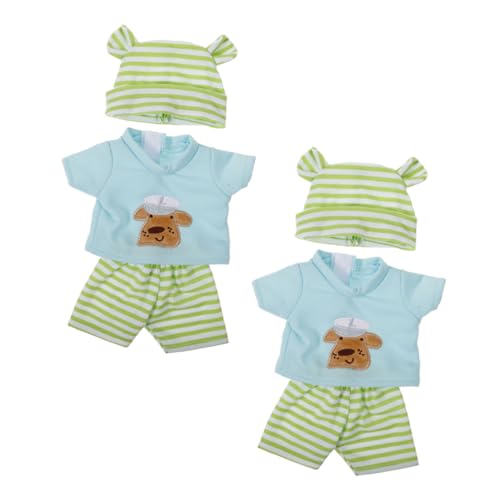 PartyKindom 2 Satz Puppenkleider aus Baumwolle Gestreifte Outfits Spielzeugkleidung Leicht Strapazierfähig Waschbar Puppen-Garderobe für Rollenspiele von PartyKindom