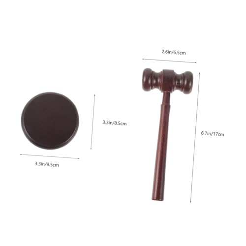 PartyKindom 2 Satz Teiliges Richterhammer Spielzeugset aus Hochwertigem Holz mit Klangblock Realistischem Design für und Lernspielzeug für Rollenspiele und Richter Kostümzubehör von PartyKindom