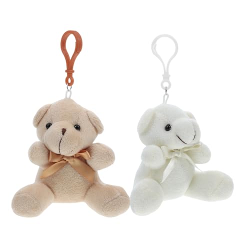 PartyKindom 2 Stück Bogenpuppe plüschbär freundschaftsgeschenk Kuscheltier für Babys Kuscheltier mit Schleife kleine Bären Mini-Kuscheltiere Bärenverzierung PP Baumwolle von PartyKindom