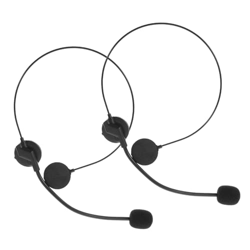 PartyKindom 2 Stück Cosplay Star Kopfhörer Requisite Teiliges Verstellbares Mikrofon Headset für Kostüm Party Aufführungen Junge Mädchen Zubehör von PartyKindom