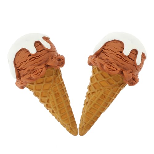 PartyKindom 2 Stück Eismodell Simulation Eiswaffel Dessert-Display-Modelle Stütze klein dekompressionsspielzeug küchenaccecoires Eistüte künstliche Eiscremeverzierung Harz von PartyKindom