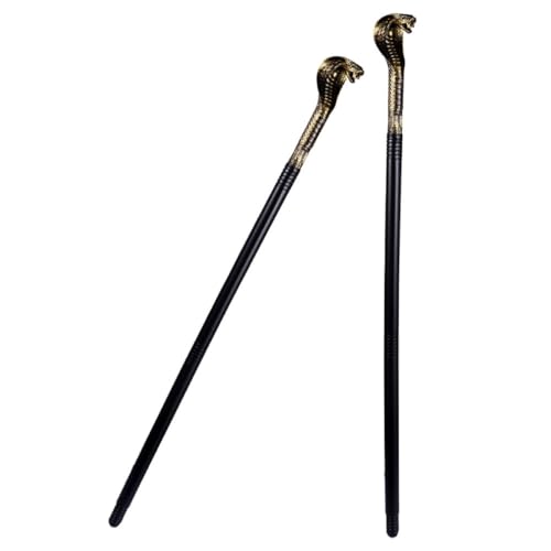 PartyKindom 2 Stück Goldfarbener Schlangen kostümstab Halloween Cosplay Gehstock Requisit Punk Stil Dekoration für Kostümpartys und Bühnenauftritte PartyKindom 2 Stück Goldfarbener Schlangen kostümstab Halloween Cosplay Gehstock Requisit Punk Stil Dekoration für Kostümpartys und Bühnenauftritte von PartyKindom