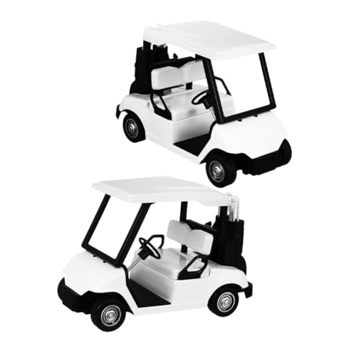 PartyKindom 2 Stück Golfwagen Modellauto aus Langlebiger Legierung mit Pullback Funktion Detailgetreues Sammlerstück für Golf Fans Hochwertige Miniatur für Büro und Wohnraumdekoration von PartyKindom