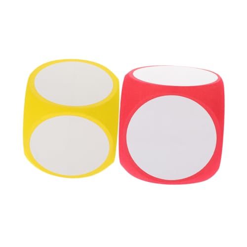 PartyKindom 2 Stück Große Beschreibbare Würfel Abwischbare DIY Blanko Würfel in Rot und Gelb Pädagogische Spielwürfel für Matheunterricht und Kreative Spiele Leicht und Langlebig PartyKindom 2 Stück Große Beschreibbare Würfel Abwischbare DIY Blanko Würfel in Rot und Gelb Pädagogische Spielwürfel für Matheunterricht und Kreative Spiele Leicht und Langlebig von PartyKindom