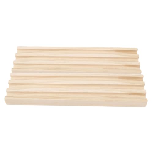 PartyKindom 2 Stück Holz Domino Regal Antirutsch Dominohalter Tragbar Mahjong Display Stand für Mexikanische Zugspiele und Brettspiele Organizer von PartyKindom