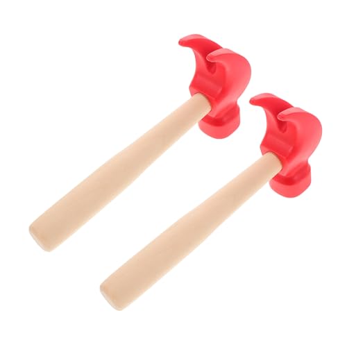 PartyKindom 2 Stück Holz Hammer für Realistisches Werkzeug für Lernspiel und Motorik Leichtes Tragbares Design für Jungen und Mädchen Fördert und Hand Augen Koordination als für Kleine von PartyKindom