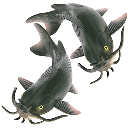 PartyKindom 2 Stück Imitation Wels Modellspielzeug Lernspielzeug für Realistische Fischmodelle zur Kognitiven Dekoration für Junge Mädchen PartyKindom 2 Stück Imitation Wels Modellspielzeug Lernspielzeug für Realistische Fischmodelle zur Kognitiven Dekoration für Junge Mädchen von PartyKindom