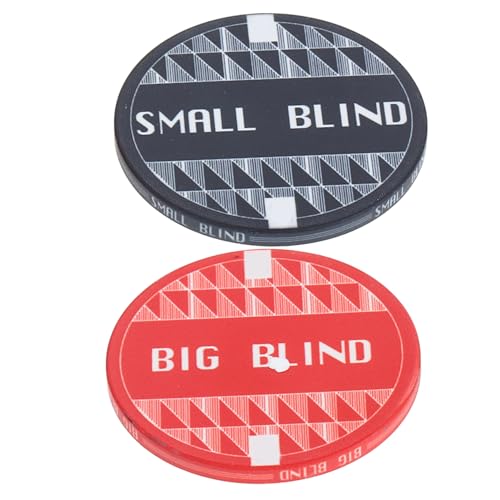 PartyKindom 2 Stück Keramik Poker Dealer Button Teilig Große und Kleine Blind Chips Glatte Oberfläche Bruchfest Poker Zubehör für und Party von PartyKindom