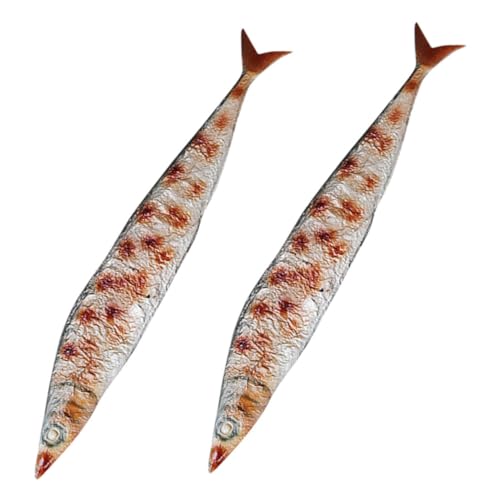 PartyKindom 2 Stück Künstliches Grillfisch Modell Realistische Lebensmitteldekoration für Fotografie für Kindergrill Zubehör und Heimdekoration von PartyKindom