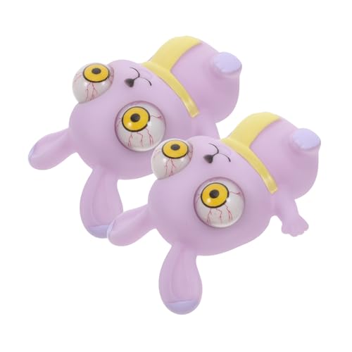 PartyKindom 2 Stück Lustiges Eyepopping Bunny Fidget Toy Dehnbares Stressabbau Hervorquellenden Augen Kreatives Hasen und Erwachsene Osterpräsent und Geschenkspaß von PartyKindom