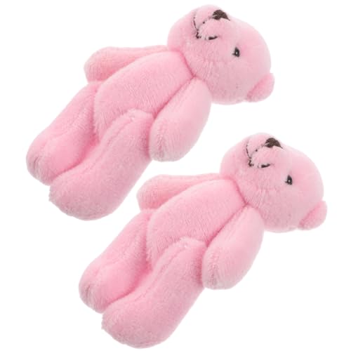 PartyKindom 2 Stück Mini Plüschbären Realistische Weiche Stofftiere für Puppenhäuser für Kreatives und Sammeln Rosa Sicher PartyKindom 2 Stück Mini Plüschbären Realistische Weiche Stofftiere für Puppenhäuser für Kreatives und Sammeln Rosa Sicher von PartyKindom