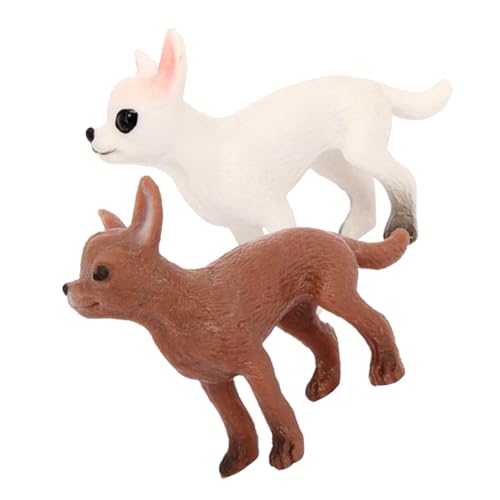 PartyKindom 2 Stück Miniatur Chihuahua Hundefiguren Deko Realistische Kleine Welpen Ornamente Kindgerechtes Robust und Detailreich PartyKindom 2 Stück Miniatur Chihuahua Hundefiguren Deko Realistische Kleine Welpen Ornamente Kindgerechtes Robust und Detailreich von PartyKindom