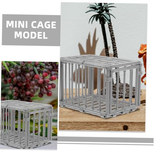 PartyKindom 2 Stück Miniaturkäfig aus Robustem Abs Kunststoff Leichter Mini Zaun für Kleine Haustiere für DIY Bastelprojekte und Puppenhaus Dekoration Vielseitiges Mini Haus Zubehör für von PartyKindom