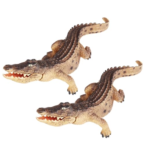 PartyKindom 2 Stück Realistische Krokodil Modellfiguren Lebensechte Simulation Tierfiguren für Dekoration für Lernzwecke PartyKindom 2 Stück Realistische Krokodil Modellfiguren Lebensechte Simulation Tierfiguren für Dekoration für Lernzwecke von PartyKindom