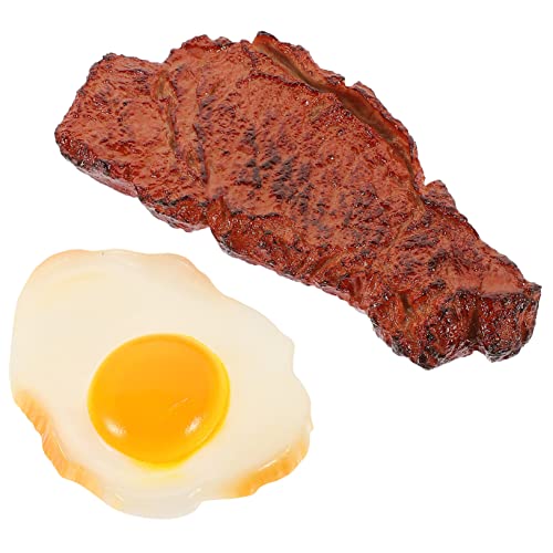 PartyKindom 2 Stück Realistisches Steak und Pochiertes Ei Modell Künstliches Lebensmittel für Restaurant Fotografie und Küchenpräsentationen Hochwertige Simulation Lebensmittelattrappen PartyKindom 2 Stück Realistisches Steak und Pochiertes Ei Modell Künstliches Lebensmittel für Restaurant Fotografie und Küchenpräsentationen Hochwertige Simulation Lebensmittelattrappen von PartyKindom