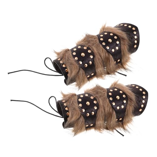 PartyKindom 2 Stück Retro Renaissance Arm Guards mit Nieten und Langlebige Mittelalterliche Armbänder für Cosplay Theater und Halloween Komfortabel und Stilvoll für Männer und Frauen von PartyKindom