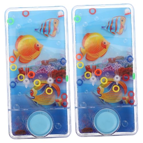 PartyKindom 2 Stück Ring Wasserspiele Für Mit Wasserring Wasserring-wurfspielzeug Sommer Wasserspray Partytütenfüller Blue Plastik von PartyKindom