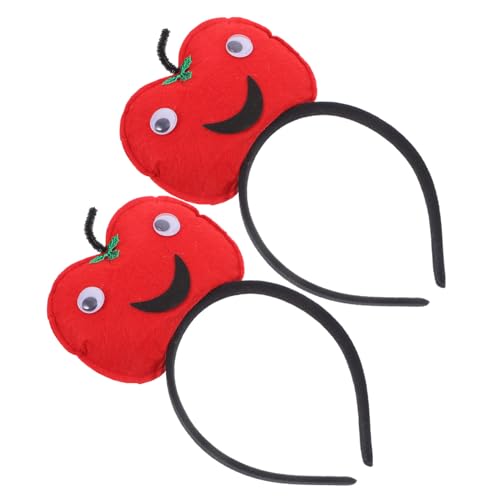 PartyKindom 2 Stück Rote Apfel-haarbänder aus Weichem Polyester Lustiges Obst-stirnband für Halloween Karneval Party-cosplay Auffälliges und Verspieltes Haarschmuck-accessoire PartyKindom 2 Stück Rote Apfel-haarbänder aus Weichem Polyester Lustiges Obst-stirnband für Halloween Karneval Party-cosplay Auffälliges und Verspieltes Haarschmuck-accessoire von PartyKindom