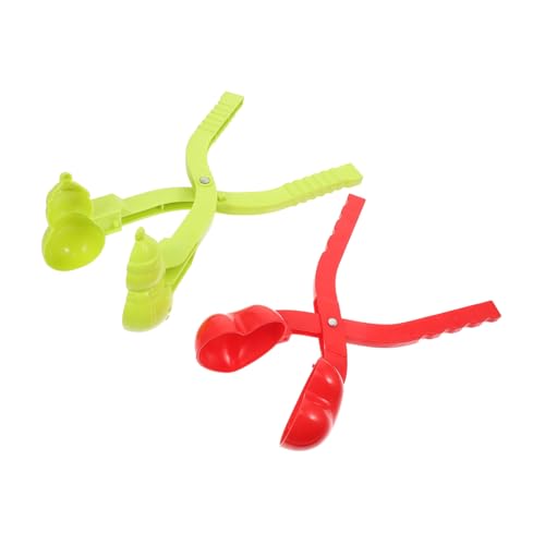 PartyKindom 2 Stück Schneeballzange mit Griff Herzform und Schneemann Design Winterspielzeug für Outdoor Schneefeld Schneekugel Former für Schneeballschlachten Zufällige Farbe Zufällige Farbe von PartyKindom