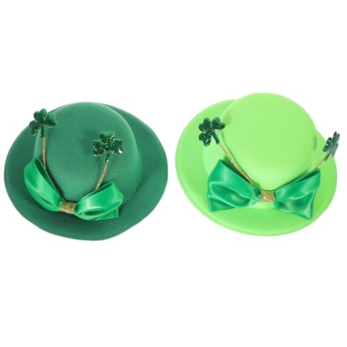 PartyKindom 2 Stück St Patrick's Day Mini Hut Haarspangen Teiliges Kleiner Leprechaun Hut Haarclip Grün Shamrock Zubehör für Festliche Kostüme und Party PartyKindom 2 Stück St Patrick's Day Mini Hut Haarspangen Teiliges Kleiner Leprechaun Hut Haarclip Grün Shamrock Zubehör für Festliche Kostüme und Party von PartyKindom