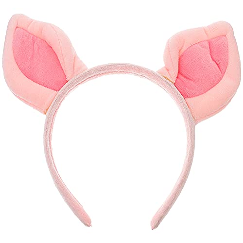 2 Stück Superweiches Schweinenohren-Haarband für Halloween, Tier-Cosplay, rosa Welpenohren, Kopfbedeckung, Kostüm, Haarreif, Performance-Requisite für Geschenke (Pink) von PartyKindom