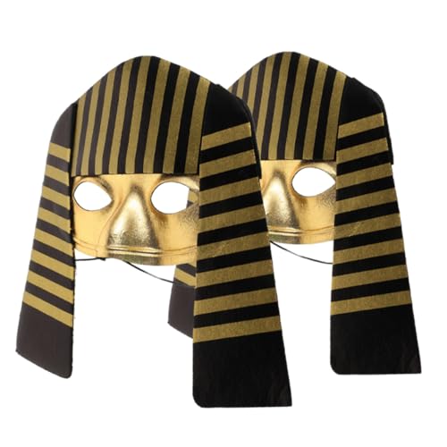 PartyKindom 2 Stück Teiliges Ägyptische König Masken Verstellbar Wiederverwendbar Für Halloween Kostüm Party Rollenspiele Bühnenauftritte Jungen Mädchen PartyKindom 2 Stück Teiliges Ägyptische König Masken Verstellbar Wiederverwendbar Für Halloween Kostüm Party Rollenspiele Bühnenauftritte Jungen Mädchen von PartyKindom