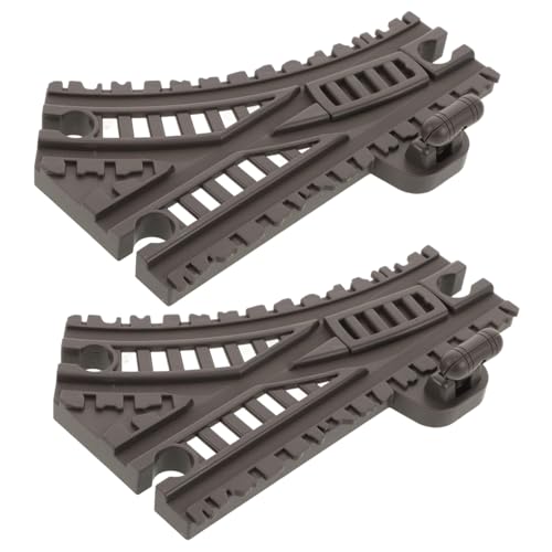 PartyKindom 2 Stück Teiliges Flexibles Kunststoff eisenbahngleis mit Elastischer Deformationsfunktion Kompatibel für Kreative Bahn layouts Fördert Kindliche Feinmotorik und Räumliche von PartyKindom