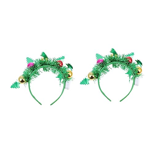 PartyKindom 2 Stück Teiliges Haarschmuck Weihnachtsbaum Kopfschmuck mit Pailletten Kreative Haarreifen für Mädchen Party Kostüm Zubehör Langlebig und Auffällig PartyKindom 2 Stück Teiliges Haarschmuck Weihnachtsbaum Kopfschmuck mit Pailletten Kreative Haarreifen für Mädchen Party Kostüm Zubehör Langlebig und Auffällig von PartyKindom