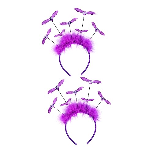 PartyKindom 2 Stück Teiliges Halloween Haarschmuck Tragbare Bat Haarschleifen für Lustige Kopfband Accessoires für Halloween Partys PartyKindom 2 Stück Teiliges Halloween Haarschmuck Tragbare Bat Haarschleifen für Lustige Kopfband Accessoires für Halloween Partys von PartyKindom