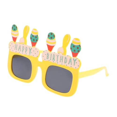 PartyKindom 2 Stück Teiliges Lustige Geburtstagsparty Brillen Cosplay Eyeglasses Leichte Kleine Partybrillen mit Buntem Design für Fotos und Festliche Anlässe Wie Geburtstagsfeiern und von PartyKindom