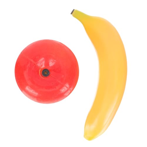PartyKindom 2 Stück Teiliges Percussion Frucht Shaker aus Robustem Kindersicheres Musikspielzeug für Frühe Apfel und Bananenform Leicht zu Greifen für Kleinkinder von PartyKindom