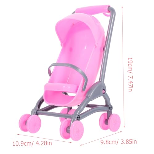 PartyKindom 2 Stück Teiliges Puppenwagen Realistischer Puppenbuggy aus Leichtem Material Fördert Hand Auge Koordination für Rollenspiele für Puppenhaus Deko von PartyKindom