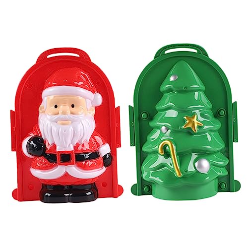 PartyKindom 2 Stück Teiliges Schneeballformer aus Robustem Kunststoff Tragbar und Handschonend für Schnellen Schnee Spielspaß bei Kindern und Erwachsenen Weihnachtsbaum und Weihnachtsmann PartyKindom 2 Stück Teiliges Schneeballformer aus Robustem Kunststoff Tragbar und Handschonend für Schnellen Schnee Spielspaß bei Kindern und Erwachsenen Weihnachtsbaum und Weihnachtsmann von PartyKindom