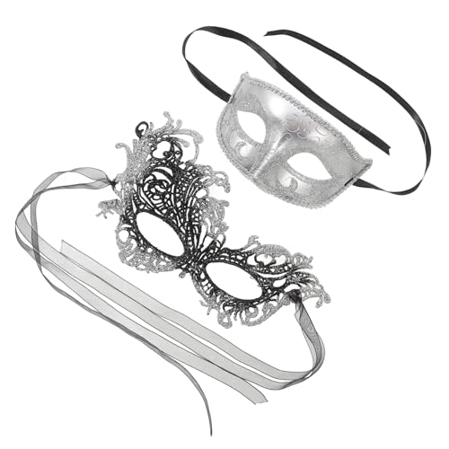 PartyKindom 2 Stück Teiliges Set Vintage Maske für Maskerade Halbgesichtsmaske für Karneval Cosplay und Partys für Bälle und Besondere Anlässe PartyKindom 2 Stück Teiliges Set Vintage Maske für Maskerade Halbgesichtsmaske für Karneval Cosplay und Partys für Bälle und Besondere Anlässe von PartyKindom